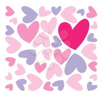 abstract pink hearts background