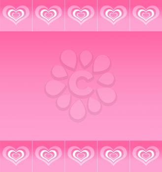 Background with pattern of abstract stylized love symbols 