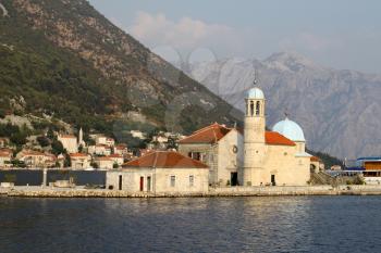 Church of Our Lady of the Rocks in Kotor bay (Boka Kotorska) near Perast, Montenegro, Europe