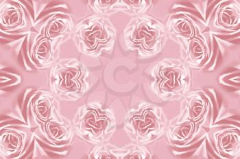 Pink pattern with natural flowers of rose