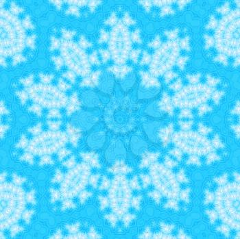 Blue background with abstract winter pattern