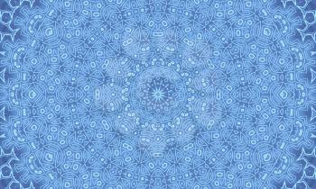 Gradient blue background with abstract radial pattern
