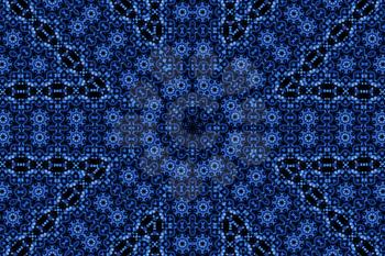 Dark background with unfocused blue bulbs pattern