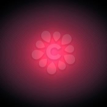 Abstract background with a spot light and concentric circles of fine lines