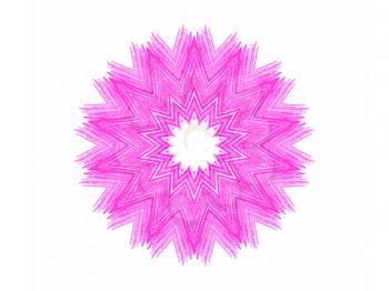 Abstract pink shape on white background