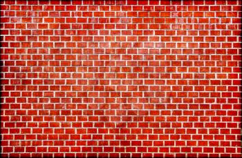 Grunge architecture background with red brick wall