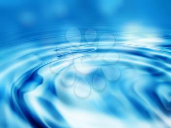 Blue abstract background with water ripples