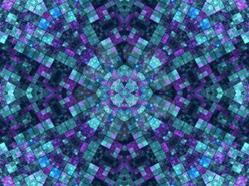 Mosaic background with abstract color concentric pattern