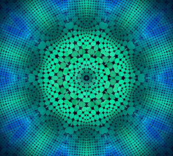 Abstract background with radial dotted pattern
