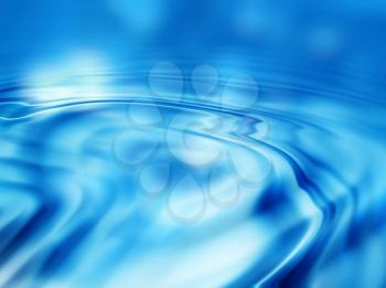 Blue abstract background with water ripples