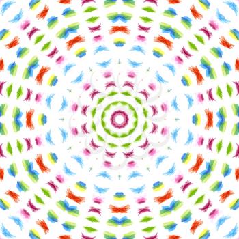 Abstract background with color concentric pattern on white
