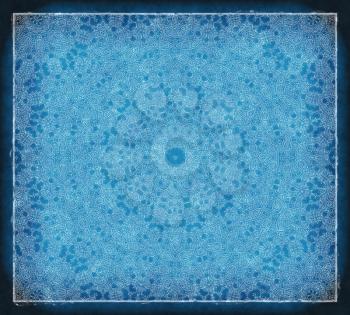 Abstract blue background with lace concentric pattern