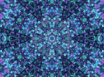 Mosaic background with abstract concentric pattern