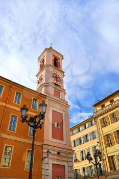 Church in the old city of Nice, Cote d'Azur, French Riviera