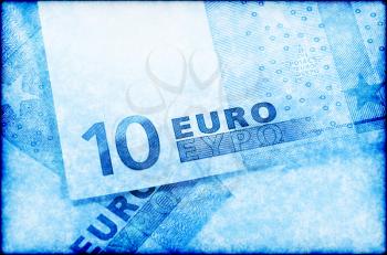 Grunge abstract background with Euro money
