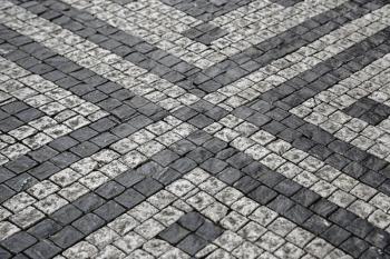 Paving stones street with pattern texture