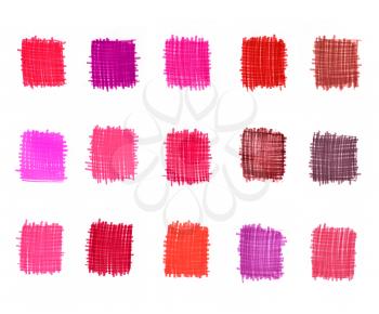 Set of abstract pink graduation elements for design 