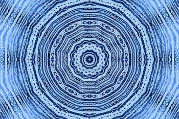 Blue background with abstract concentric foam pattern