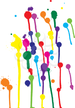 vector colorful blots on a white background