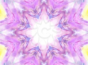 Abstract watercolor background with star concentric pattern