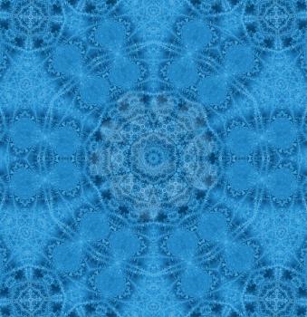 Blue background with concentric abstract ice pattern
