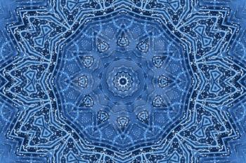 Blue background with concentric abstract pattern