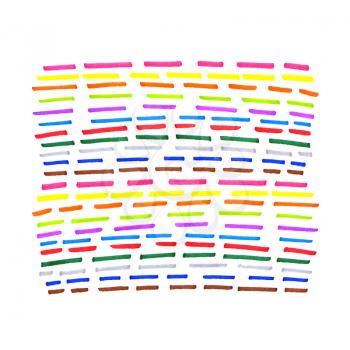 Colorful dotted line pattern on white background