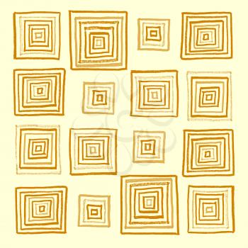 Abstract beige background with pattern from squares for design