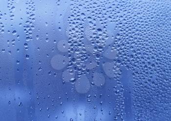 Natural texture with water drops on glass