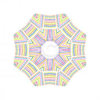 Abstract colorful pattern shape on white background for design