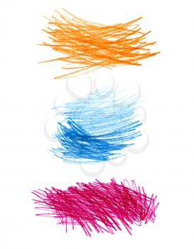 Set of abstract color elements on white background for design 