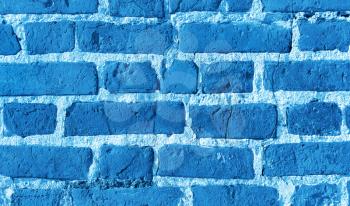 Texture of brick wall, blue abstract background