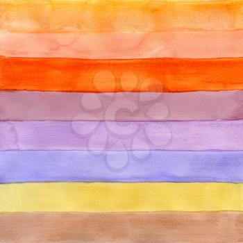 Watercolor background with striped pattern, hand draw