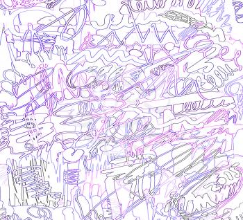 Abstract background with color scribble and lines pattern