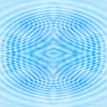 Abstract bright blue background with concentric ripples water pattern