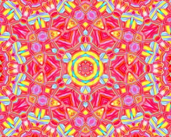 Abstract colorful background with bright concentric pattern