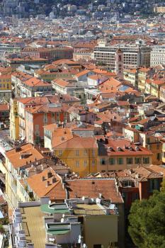 Top view of Nice, French Riviera