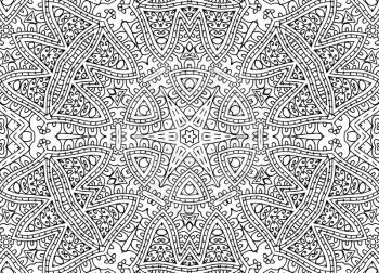 Black and white graphics with abstract outline concentric pattern