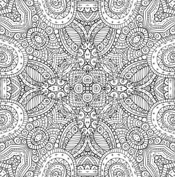 Background with outline black and white concentric pattern