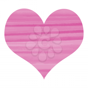 Abstract pink vector heart on white background