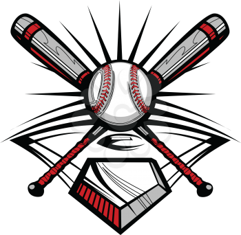Royalty Free Clipart Image of a Baseball Design