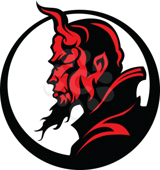Royalty Free Clipart Image of a Devil Mascot