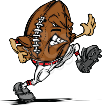 Royalty Free Clipart Image of a Football Playing Football