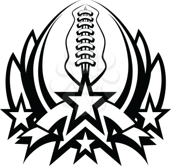 Royalty Free Clipart Image of a Football Logo