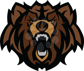 Royalty Free Clipart Image of a Bear Head