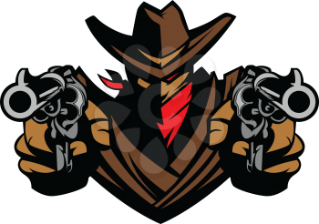Royalty Free Clipart Image of an Outlaw