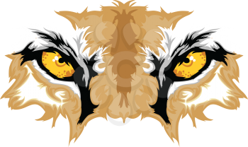 Royalty Free Clipart Image of Cougar Eyes