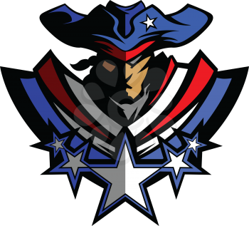 Royalty Free Clipart Image of a Patriot