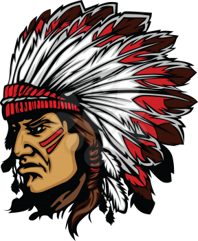Royalty Free Clipart Image of a Native American