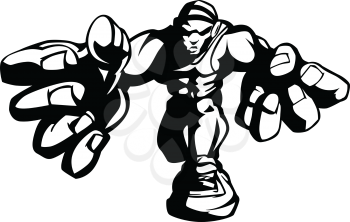 Royalty Free Clipart Image of a Wrestler